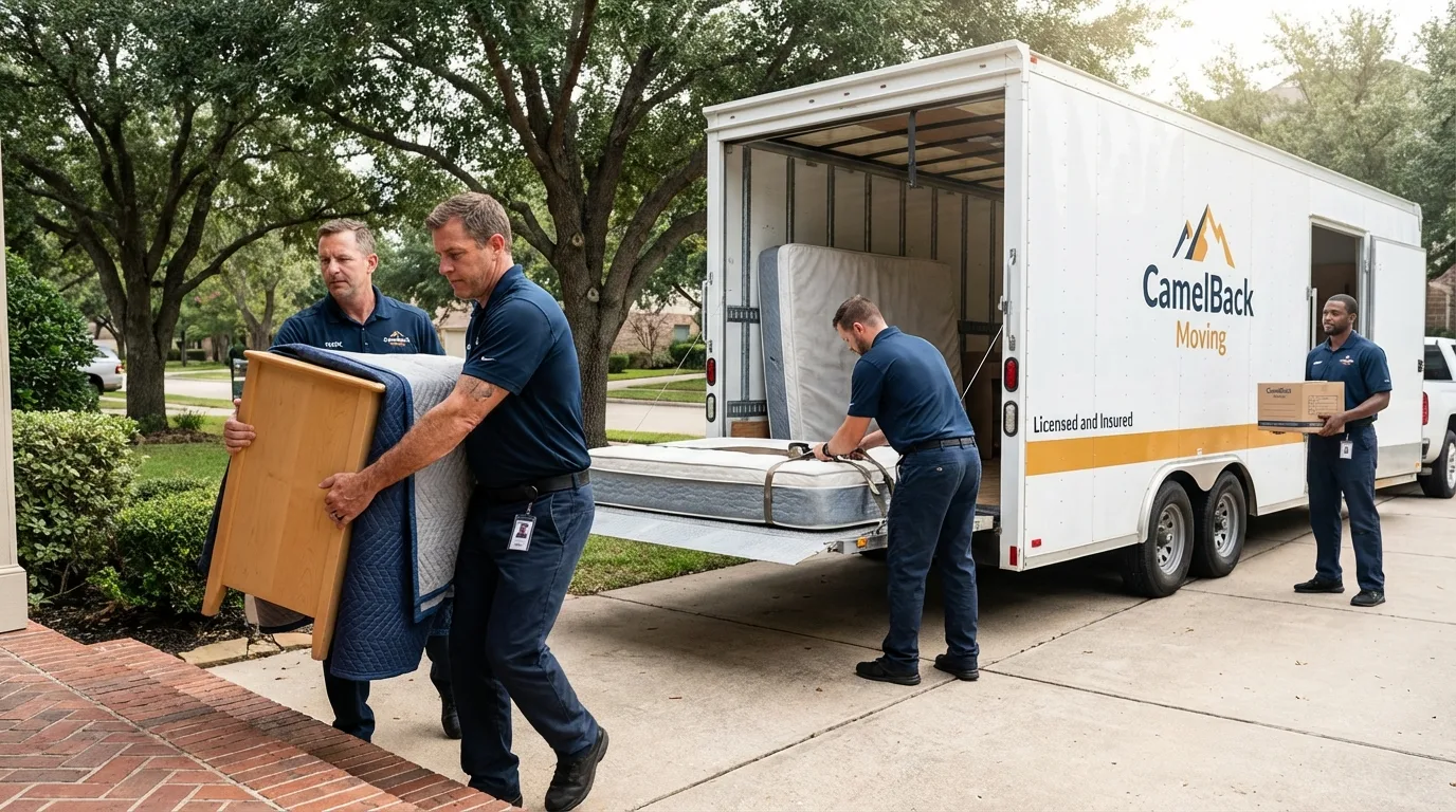 Crew loading residential truck for cross-state move from Runnemede, NJ